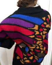 Load image into Gallery viewer, Mohair Cardigan Crazy Pattern Rückansicht

