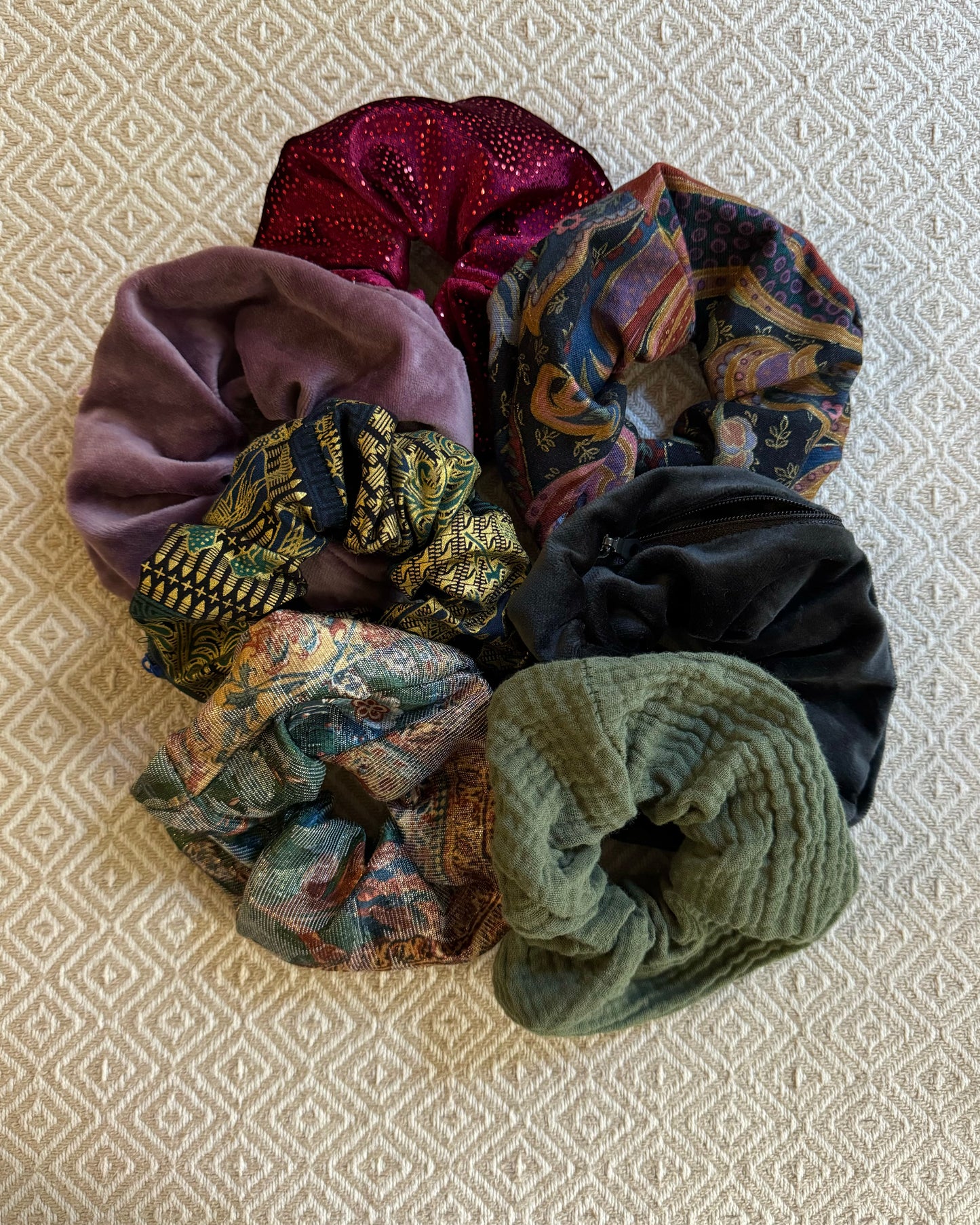 Upcycled Pocket Scrunchies