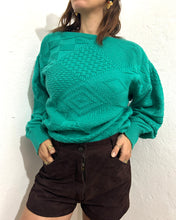 Load image into Gallery viewer, Vintage Pullover Türkis
