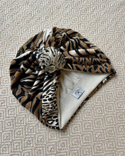 Load image into Gallery viewer, Upcycled turbans animal print 
